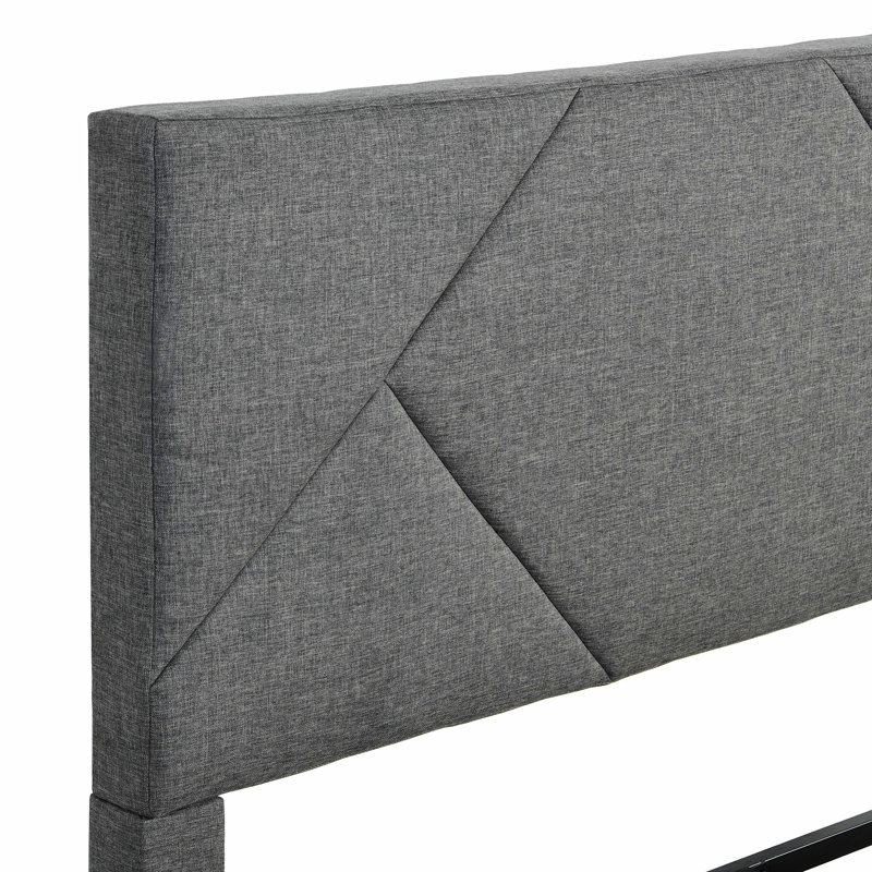 Lit plateforme tapissier avec tête de lit, cadre de lit Bedrooom avec support à lattes de bois