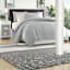 Courtepointe réversible en coton gris Premium Premium