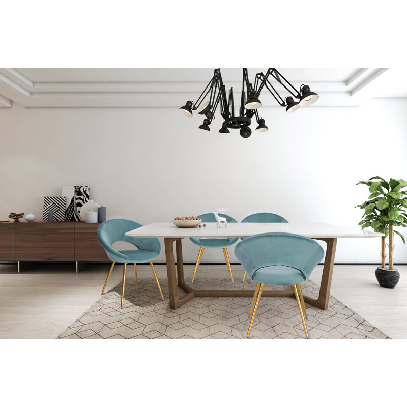Catoosa Upholstered Dining Chair, Turquoise