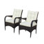 Chaises de salle à manger 2 pièces avec coussins Liberatore (coussin beige)