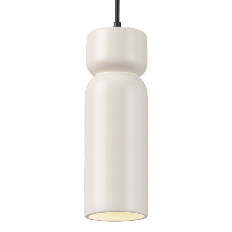 Luminaire suspendu simple en forme de sablier Breeona, Blanc mat, Noir mat