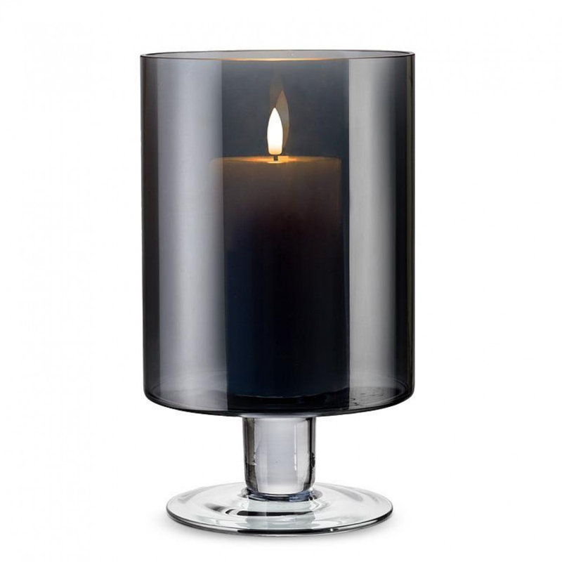 Grand porte-bougie ouragan irisé, H 10 po x l 6 po