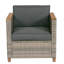 Ensemble de fauteuil de patio en bois d'acacia avec repose-pieds