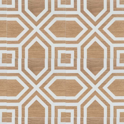 Carreau de porcelaine mat à motif de bois 10 po x 10 po Larissa Deco