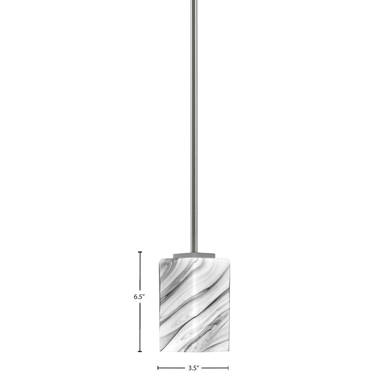 Mini-luminaire suspendu suspendu Franklin, Nickel