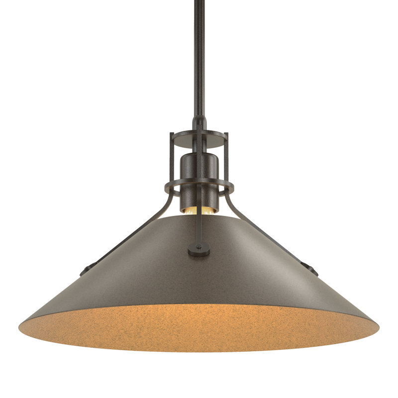 Henry 1 - Light Single Cone Pendant, 56.3'' H X 14.4'' W X 14.4'' D, Oil Rubbed Bronze, Bronze