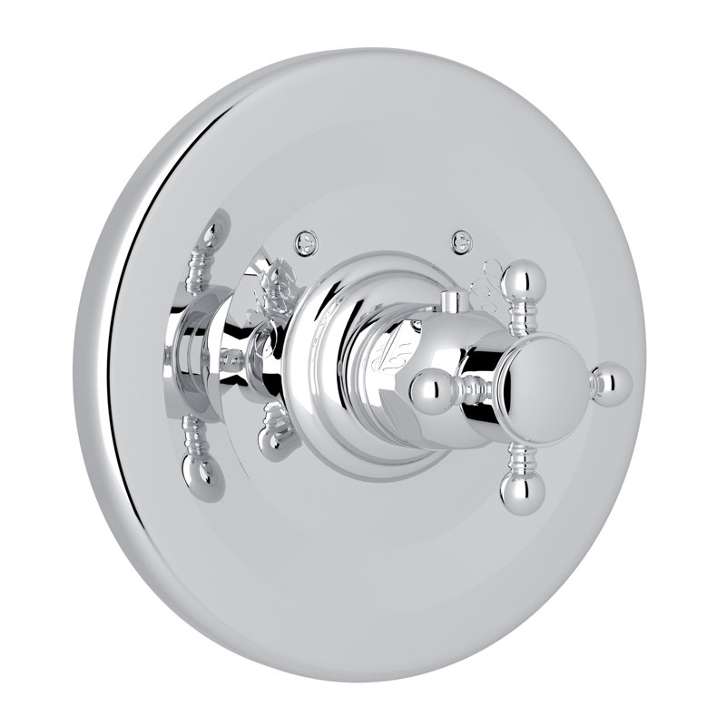 Rohl 3/4" Thermostatic Trim Without Volume Control, Polished Chrome