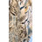 Navy Blue Brown Tan Leaf Print Curtains-112800583