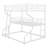 Full XL Over Twin XL Over Queen Triple Bunk Bed with Dual Ladders and Safety Guardrails, Black Metal Frame-921912134