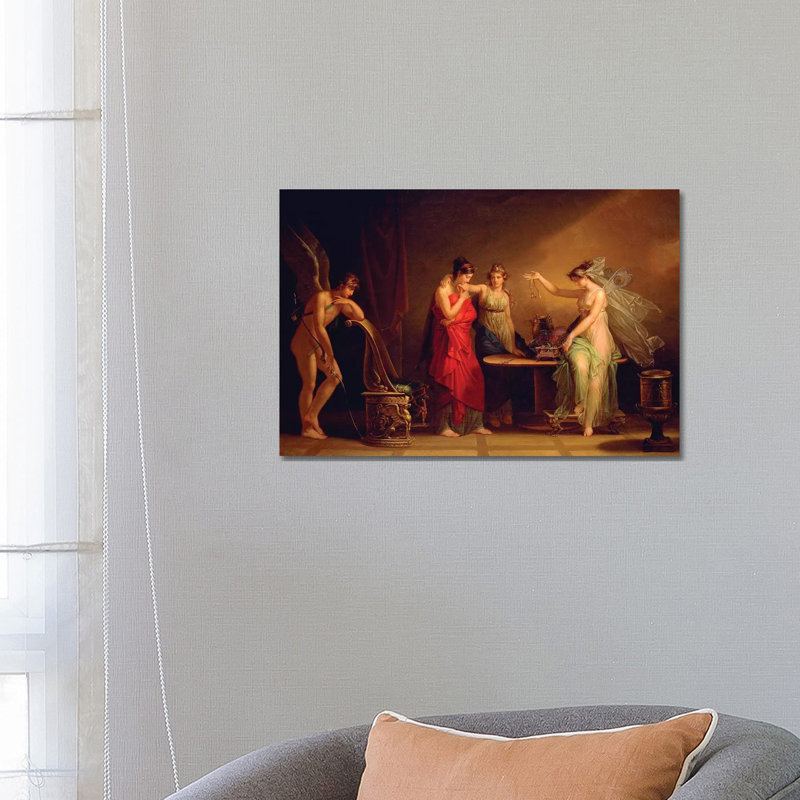 Legend Of Cupid And Psyche by Angelica Kauffmann - Wrapped Canvas Painting