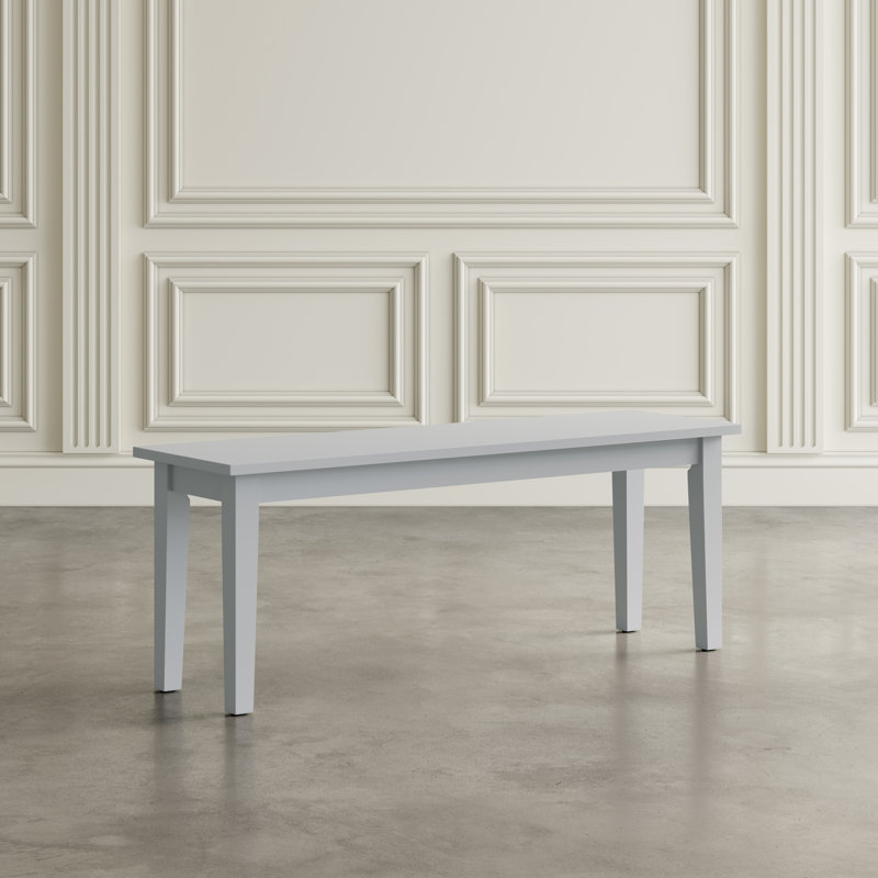 Solid Wood Bench, Gray