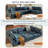 Modular Sectional Sofa,with Ottoman L Shaped Corner Sectional for Living Room,,Office-453401981