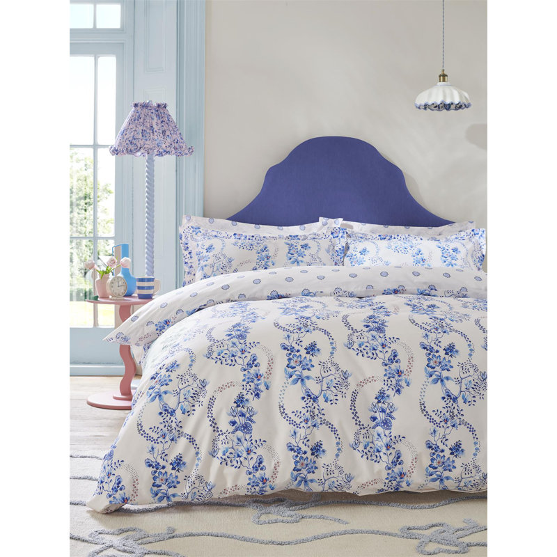 ROAD FLORAL, Super King Duvet Cover Set + 2StandardPillowcases