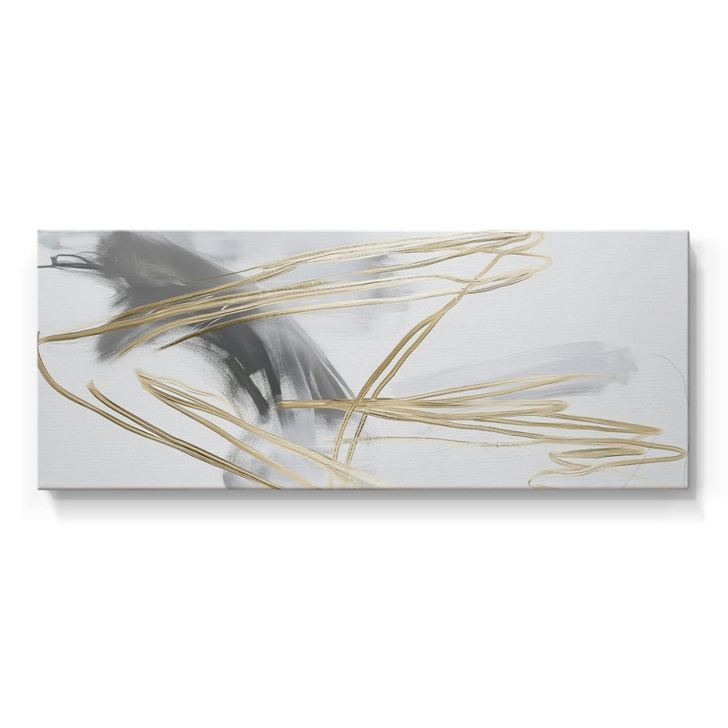Série abstraite-DCCLXVII- Toile tendue avec châssis - Prêt à être accroché, H 20 po x l 50 po