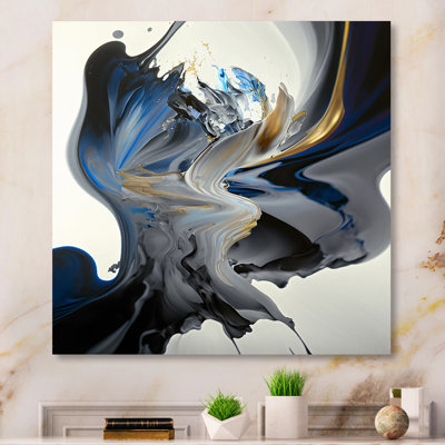 Bright Blue Smooth Abstract I - Metal Wall Decor