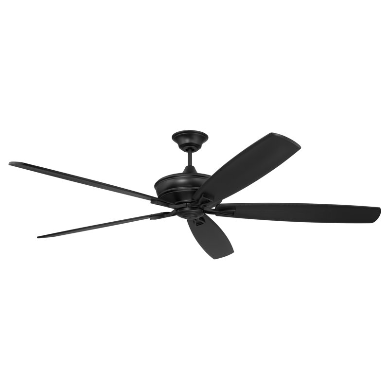 Santori Ceiling Fan with Remote, Matte Black, 72"