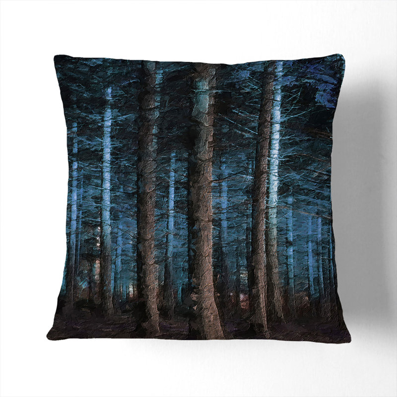 Evening Forest Cushion with Filling, Stone, 45cm H x 45cm W x 15cm D