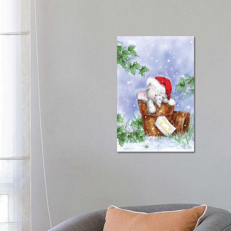 Elephant II by MAKIKO - Wrapped Canvas Print, 66.04 cm H x 45.72 cm W x 1.91 cm D