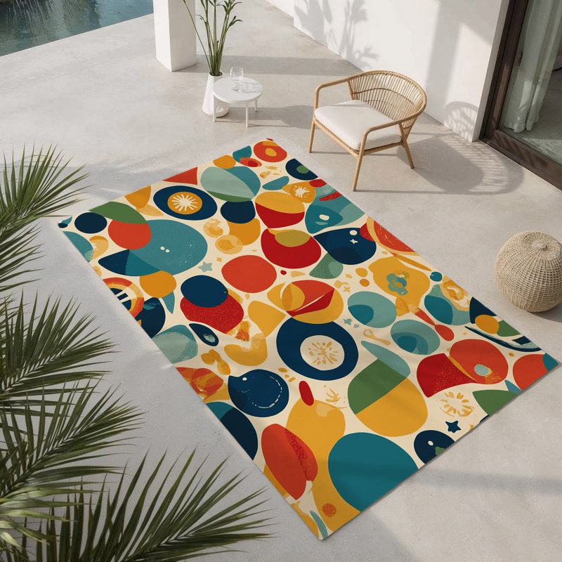 Tapis intérieur et extérieur Retro Bounce, Rectangle 4pi x 6 pi