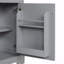 Meuble-lavabo de 20 po avec lavabo, armoire de salle de bain avec porte à fermeture douce, support de rangement et tablette réglable-613115838