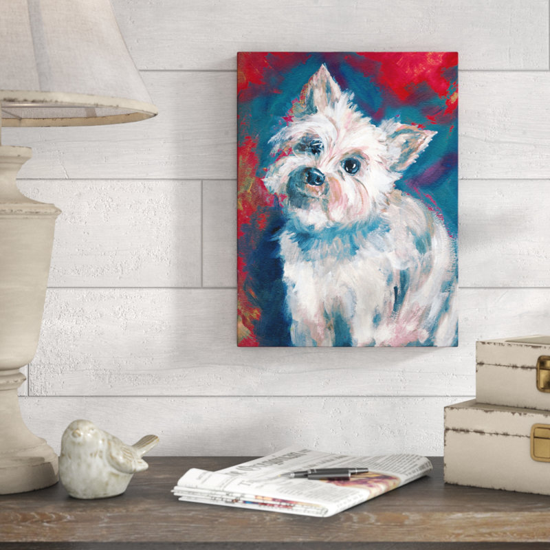 Pop Yorkie - Wrapped Canvas Painting, 41 cm H x 30 cm W