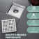 5.91'' Square Grid Shower Drain With Flange