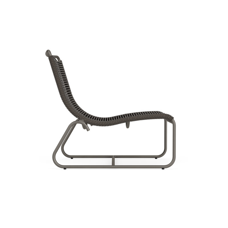 Walter Lamb Outdoor Lounge Chair, Mica/Coal