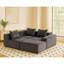 Canapé modulaire modulaire, canapé moderne avec repose-pieds assorti