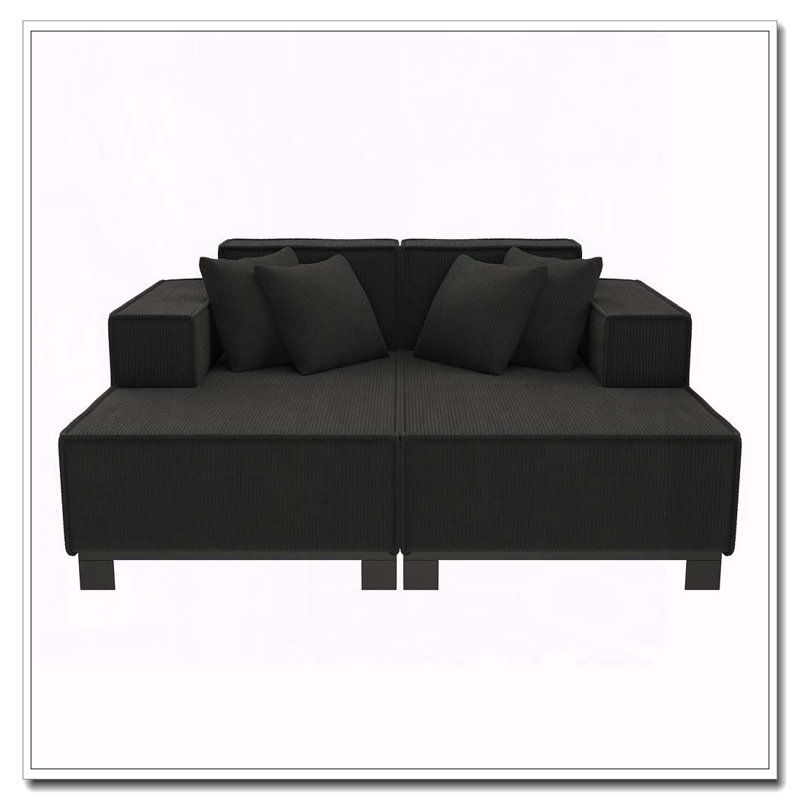 Canapé moderne, 2, Noir