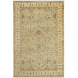 Oushak Oriental Hand-Knotted Wool Soft Green/Ivory Area Rug
