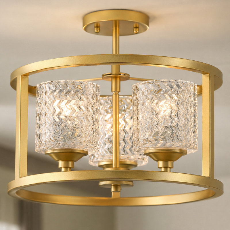 Glass Semi Flush Mount