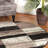 5' Chocolate Patchwork Power Loom Stain Resistant Area Rug-1100859684