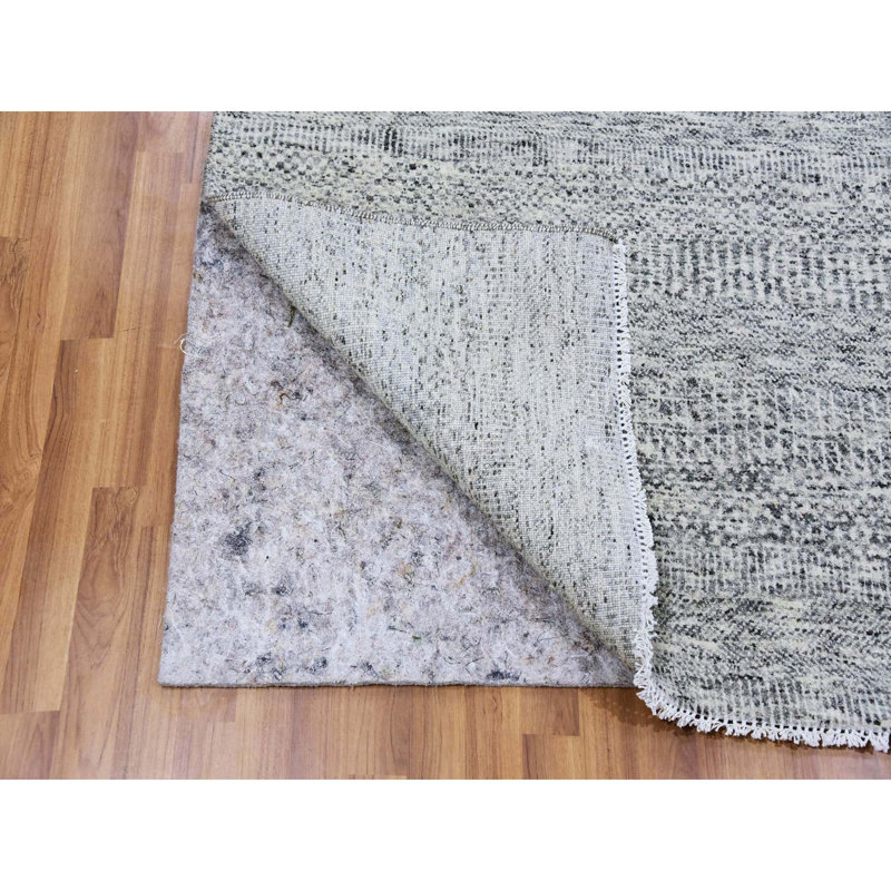 Tapis carré gris en laine noué à la main 6 pi x 6 pi noué à la main 107855F98614429FAD54CAF0F04DBCD9