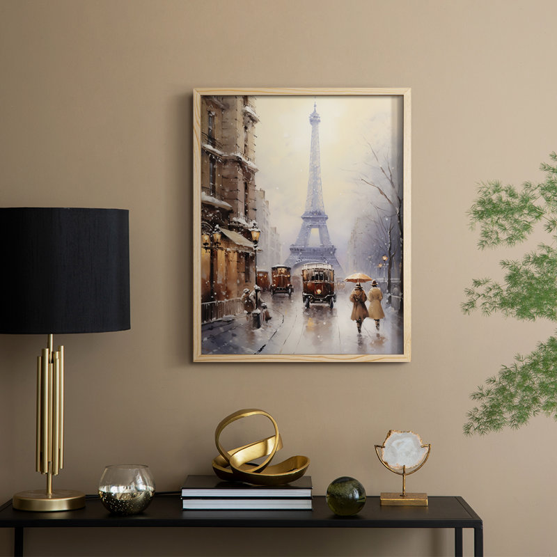 «Christmas Holiday Art», reproduction d'art encadrée - bois massif, H 11 po x l 9 po, Natural