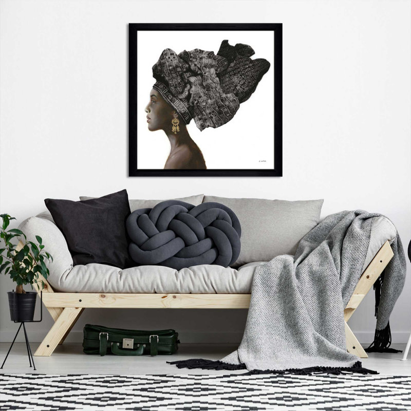 «Pure Style Black» par James Wiens, Cadre noir, H 25,5 po x l 25,5 po x P 1 po