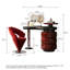 Meuble-lavabo de luxe intégré noir-rouge