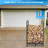 2.8ft Firewood Rack Holder, Adjustable, Black