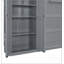 Grand lit escamotable mural avec armoires, gris-359348509