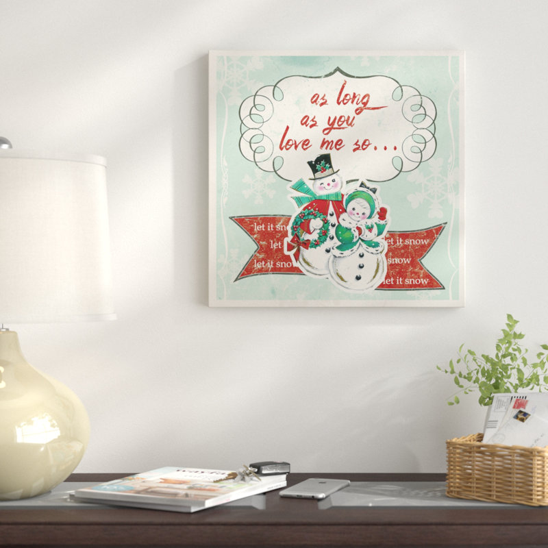 «Retro Love Me So», reproduction d'art textuel, H 16 po x l 16 po x P 1 po, Toile tendue