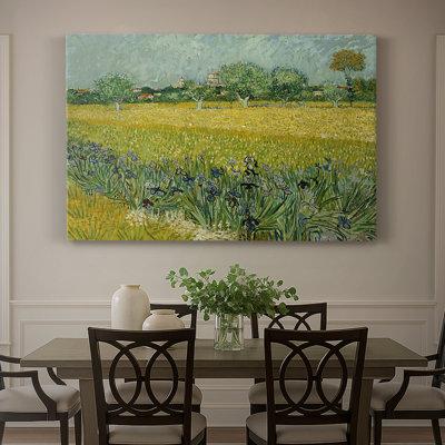 Vue d'Arles avec des iris au premier plan-Vincent van Gogh-Toile tendue avec châssis-1888