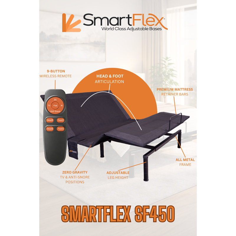 Base réglable Smart Fold F450, Très grand lit