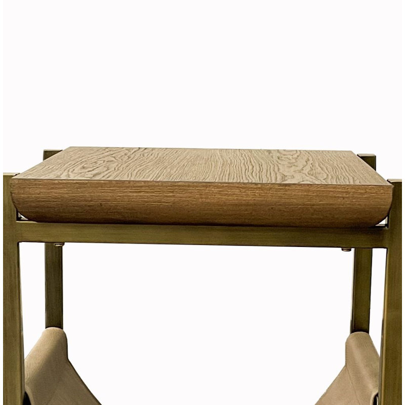 Table de chevet en cuir Aurora