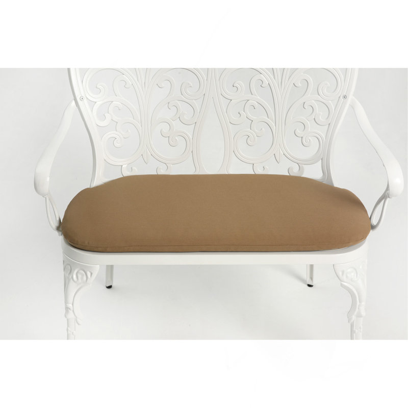 Banc de jardin en métal et aluminium, Blanc