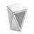 Inverted Triangular Mirror Square Table, Crystal Diamond Inlaid Coffee Table Glass Side Table
