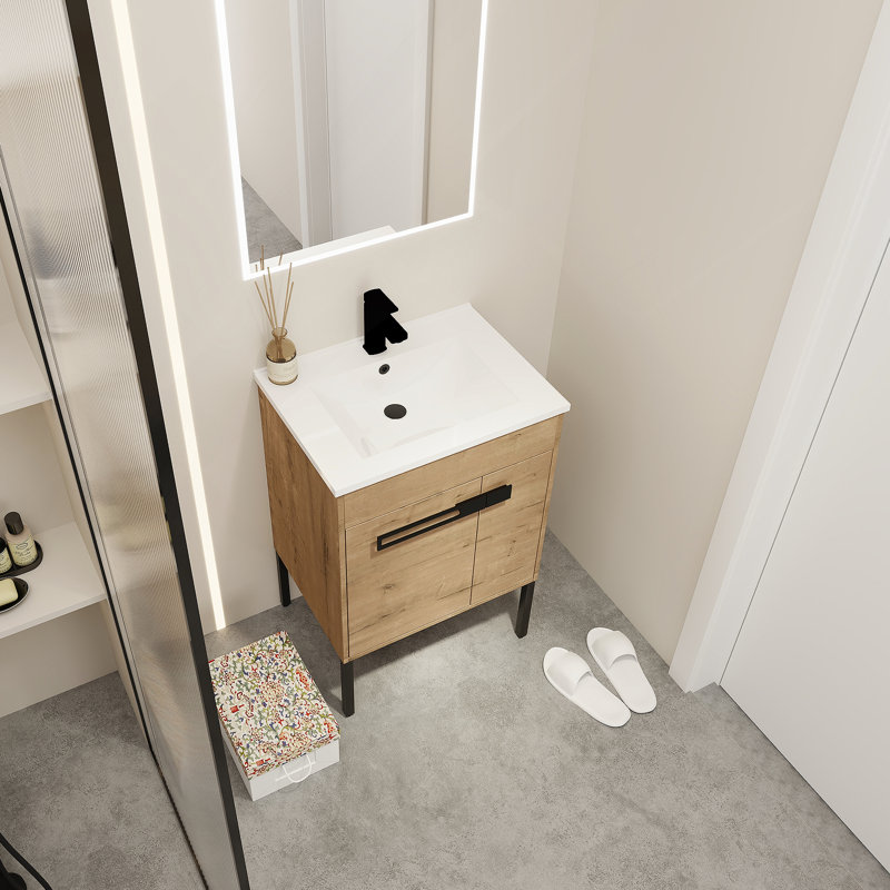 Meuble-lavabo autoportant avec lavabo