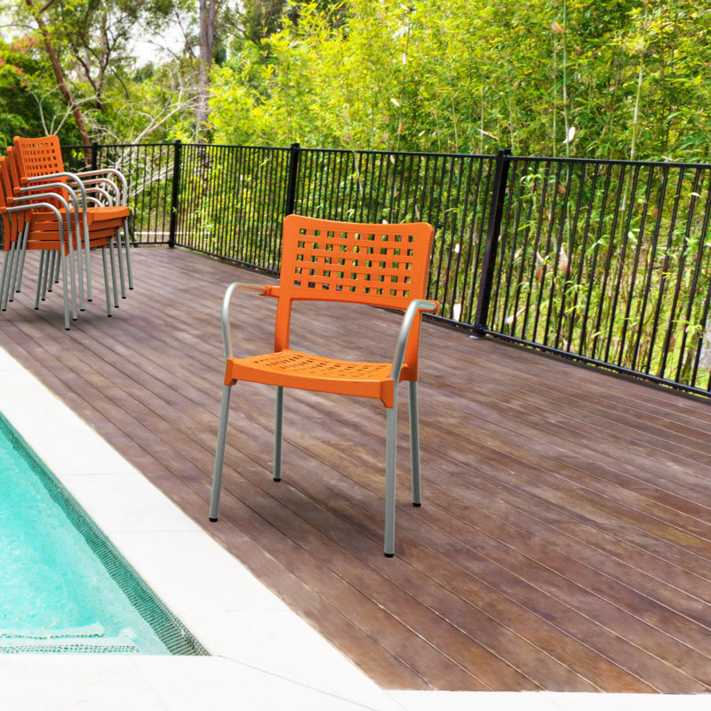 Chaise de patio empilable William Street, Orange
