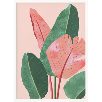 "Blush Tropical" Framed Textured Wall Art