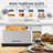 4-slice Extra Wide Long Slot Toaster – 6 Browning Settings, Bagel/defrost/reheat Functions & Removable Crumb Tray For Kitchen Home Family Breakfast