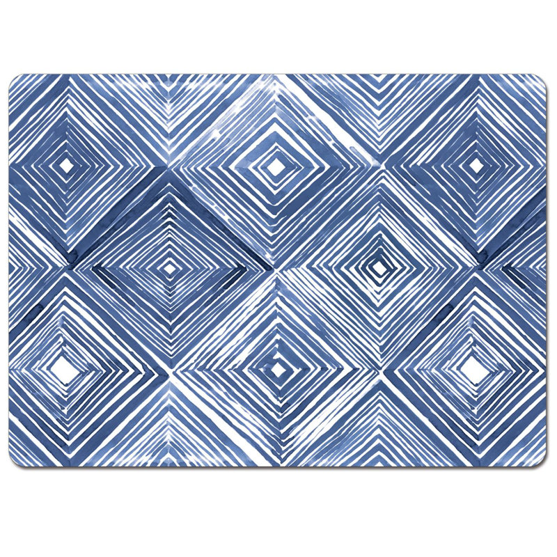 Wood/Bamboo Geometric Rectangle Placemat