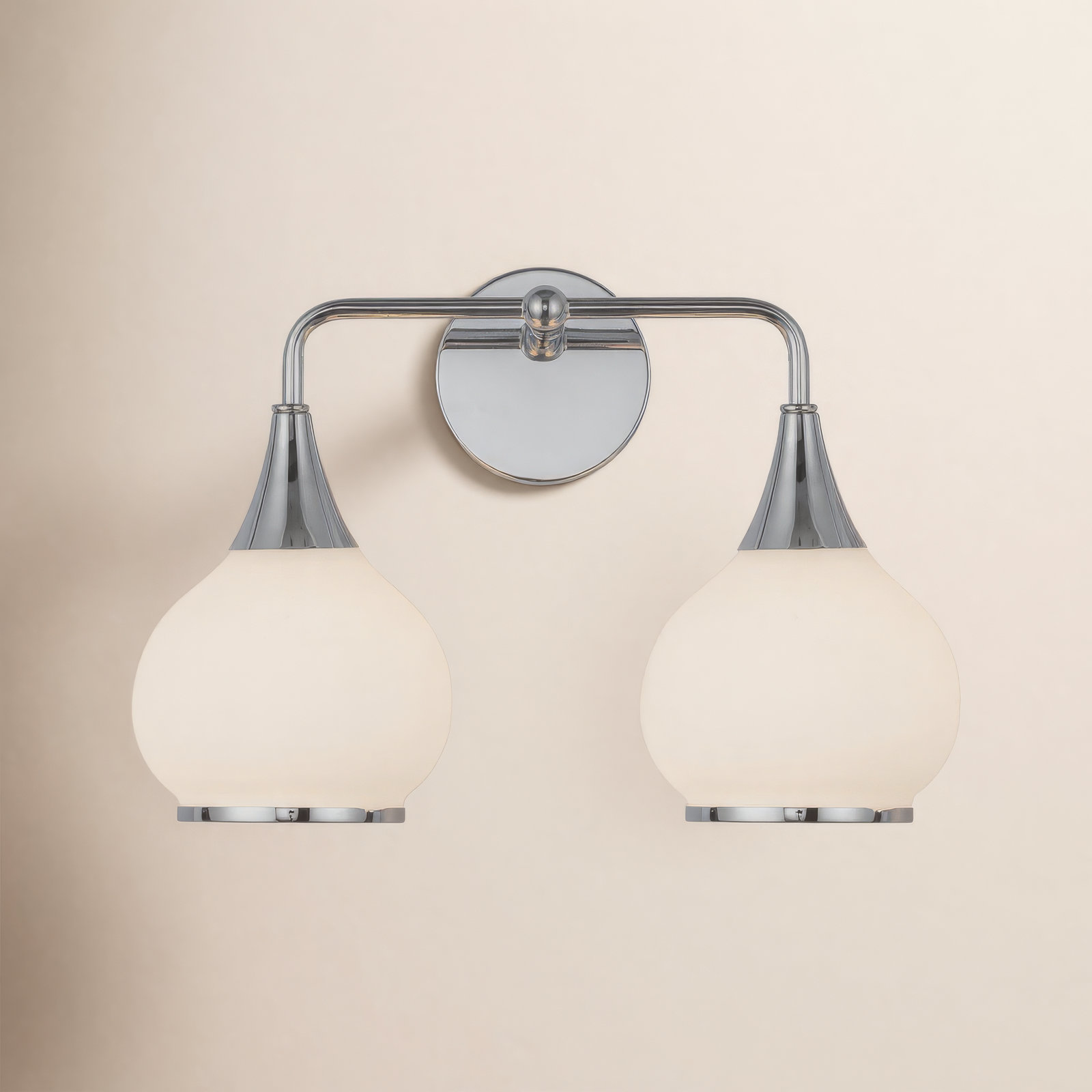 Marsi Vanity Light, Opal Matte Glass, Chrome, 2